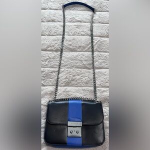 Chic Black Michael Kors Handbag with Silver Accents